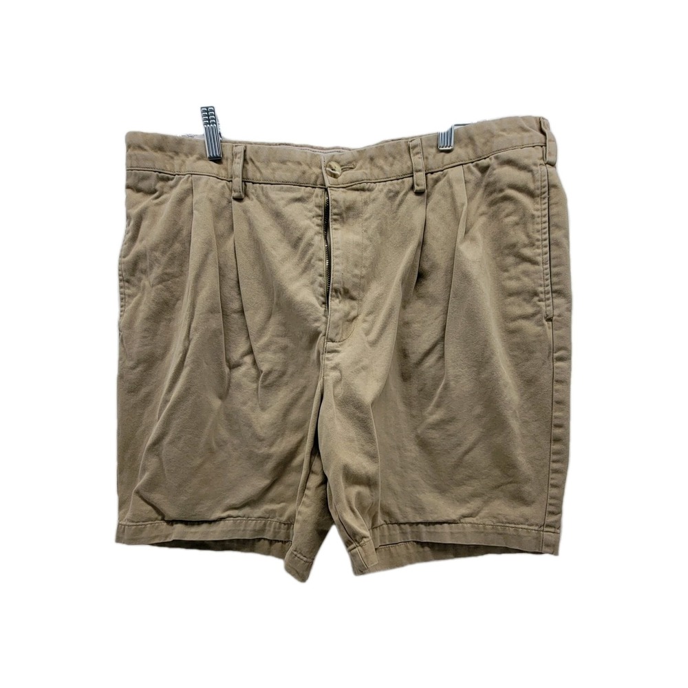 Izod Men's Pleated Shorts Size 38 Tan
